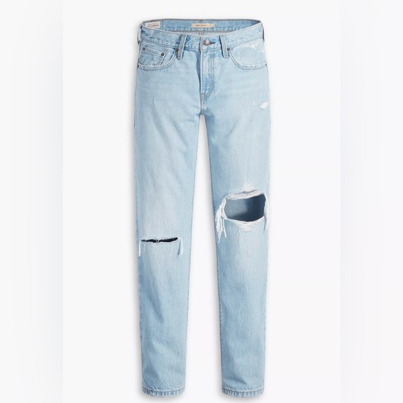 Levi's Light Blue Middy Straight Jeans NWT - Picture 2 of 9